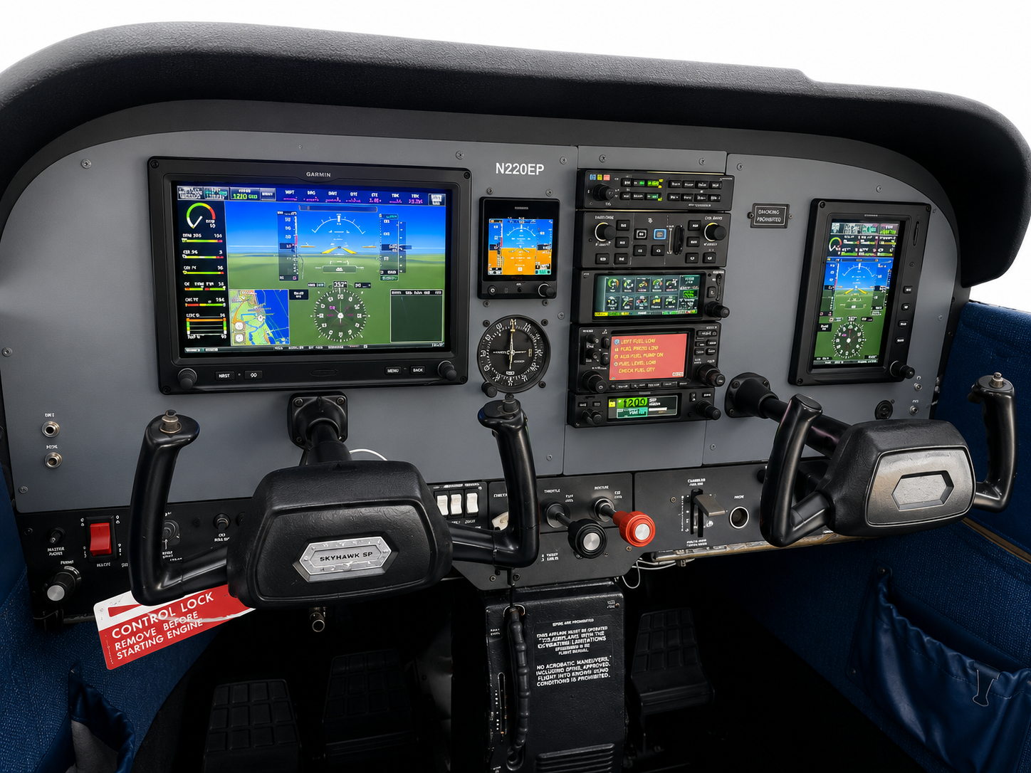 Advanced glass cockpit with Garmin avionics